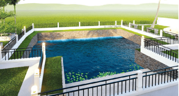Peaceful natural environment and pond at Neamath Homes